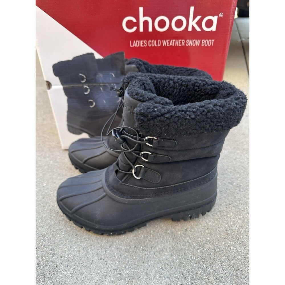 CHOOKA Women's -20 Cold Weather Snow Boots ~ Black ~ Size 6